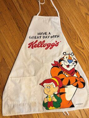 Vintage Kellog's Keebler Elf & Tony The Tiger Cereal Apron